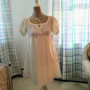 Sheer regency style white dress